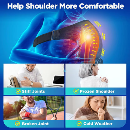 💙 Father’s Day Gift — 💥 Goodbye Shoulder Tension Heated Vibration Shoulder Brace for Daily Comfort 🎁✨