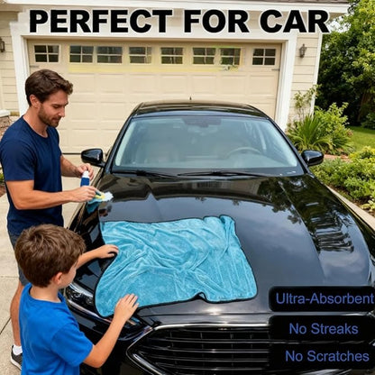 🚗 Ultra-Absorbent 600GSM Microfiber Car Drying Towel 24"x36" ✨