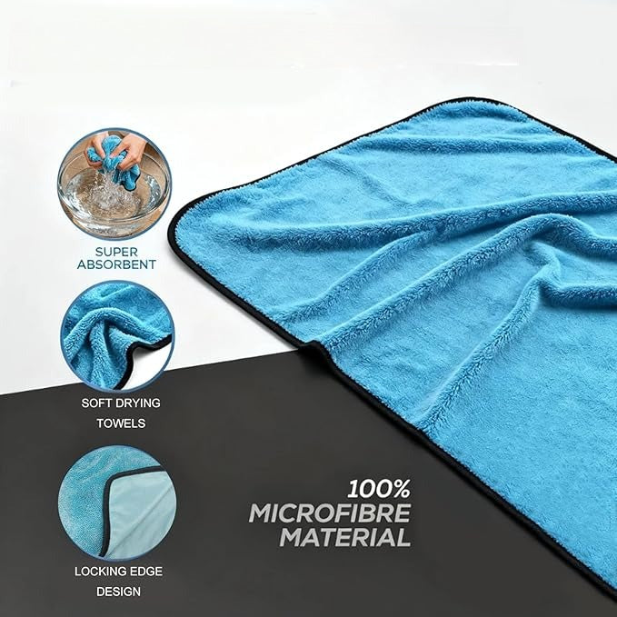 🚗 Ultra-Absorbent 600GSM Microfiber Car Drying Towel 24"x36" ✨