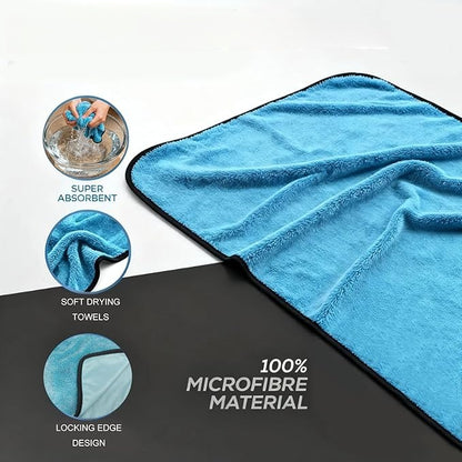🚗 Ultra-Absorbent 600GSM Microfiber Car Drying Towel 24"x36" ✨