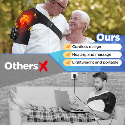 💙 Father’s Day Gift — 💥 Goodbye Shoulder Tension Heated Vibration Shoulder Brace for Daily Comfort 🎁✨