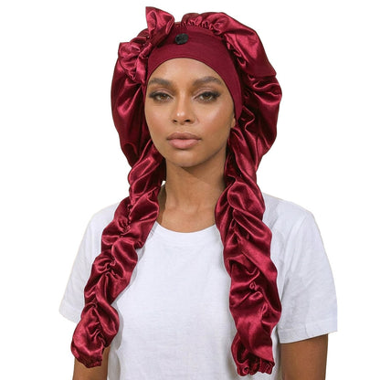 Satin/Silk Bonnet for Long Curly Hair