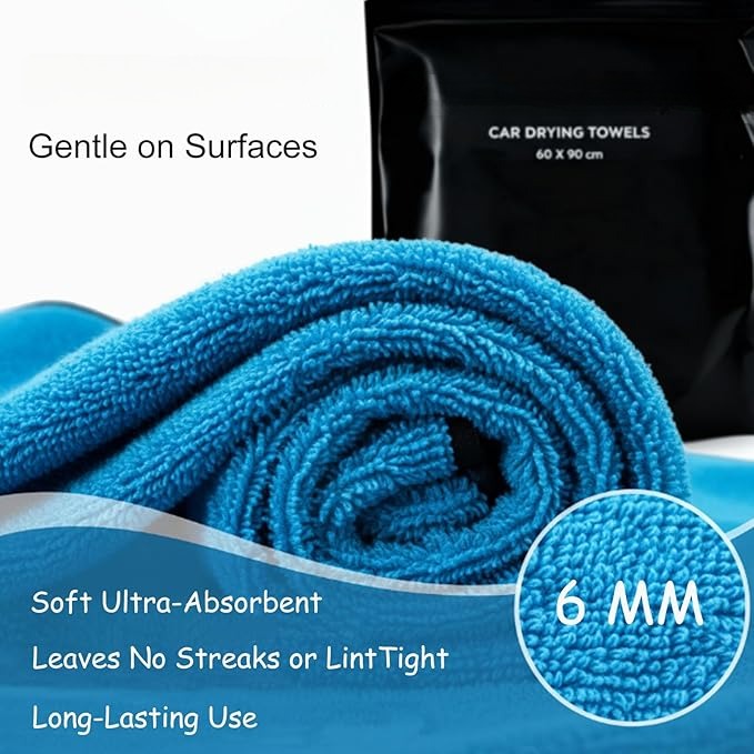 🚗 Ultra-Absorbent 600GSM Microfiber Car Drying Towel 24"x36" ✨