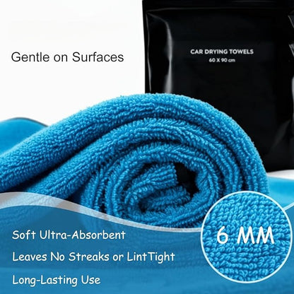 🚗 Ultra-Absorbent 600GSM Microfiber Car Drying Towel 24"x36" ✨