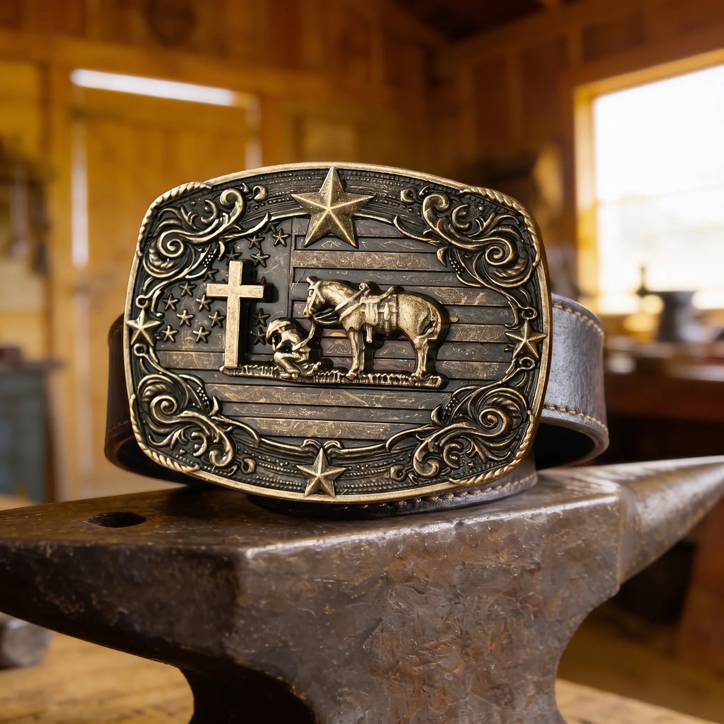 Western Cowboy Belt Buckle – A Symbol of Faith, Strength & Heritage