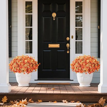 💐 summerwins Colorful UV Resistant Fake Flower Bouquet 🌸 Decorative Artificial Floral Arrangement for Home, Garden, Party & Wedding Decor