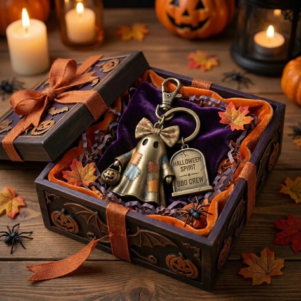 🔥Halloween Spirit Boo Crew Ghost Keychain