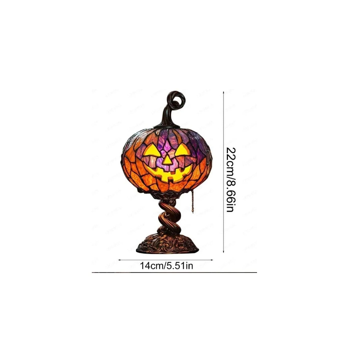 🔥HOT SALE🔥Halloween Stained Glass Style Pumpkin Table Lamp