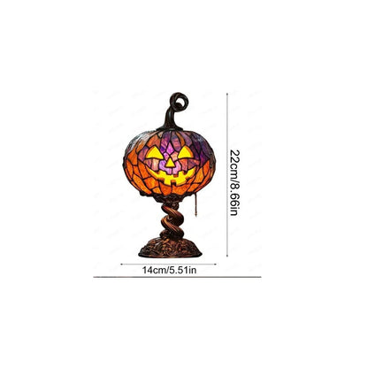 🔥HOT SALE🔥Halloween Stained Glass Style Pumpkin Table Lamp