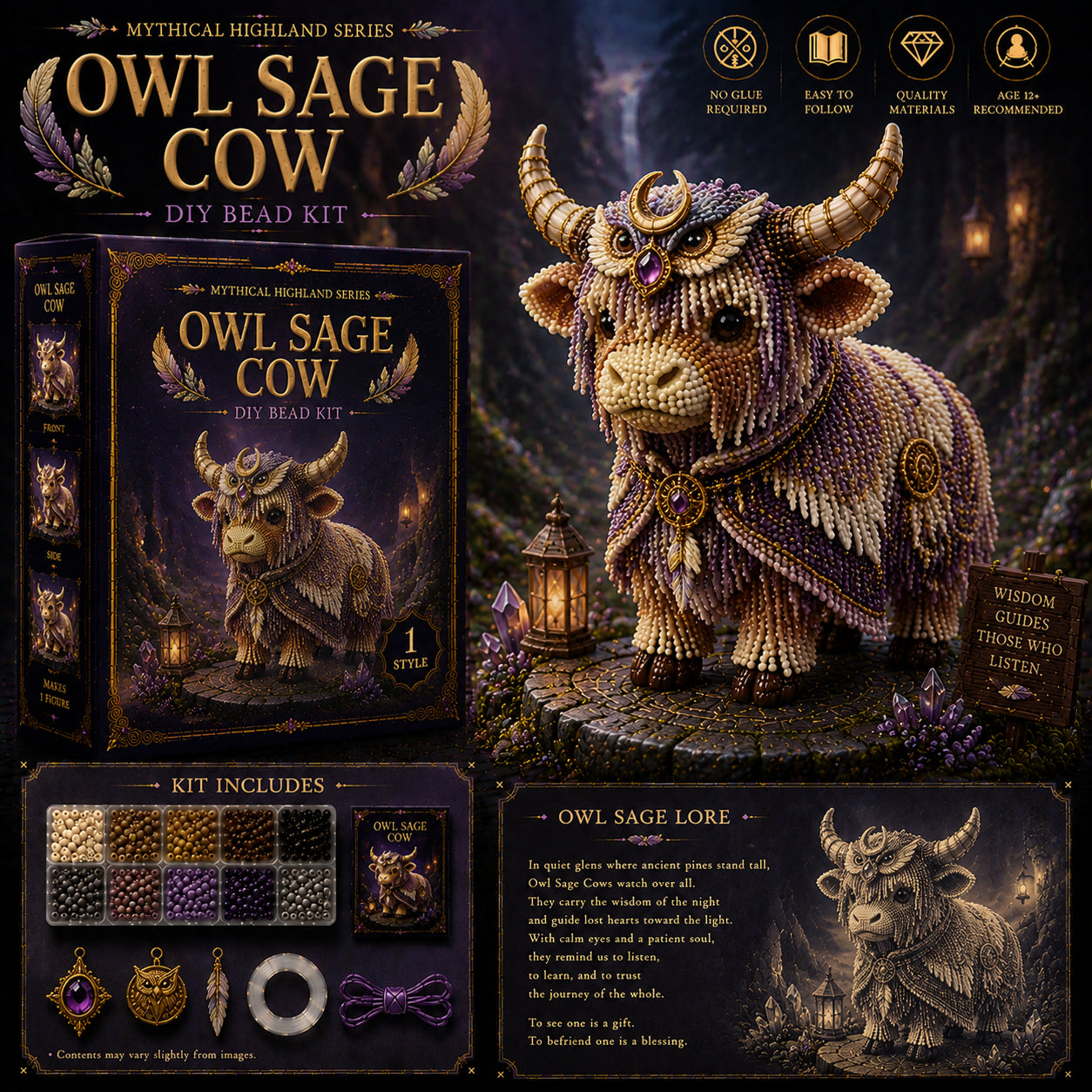 🔥Last Day BUY 3 GET 1 FREE🐮 Mythical Highland Series™ DIY Bead Kit Collection