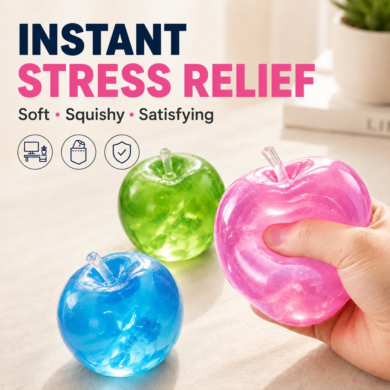 🍎 Viral Apple Squishy Set – Soft, Cute & Addictively Satisfying ✨