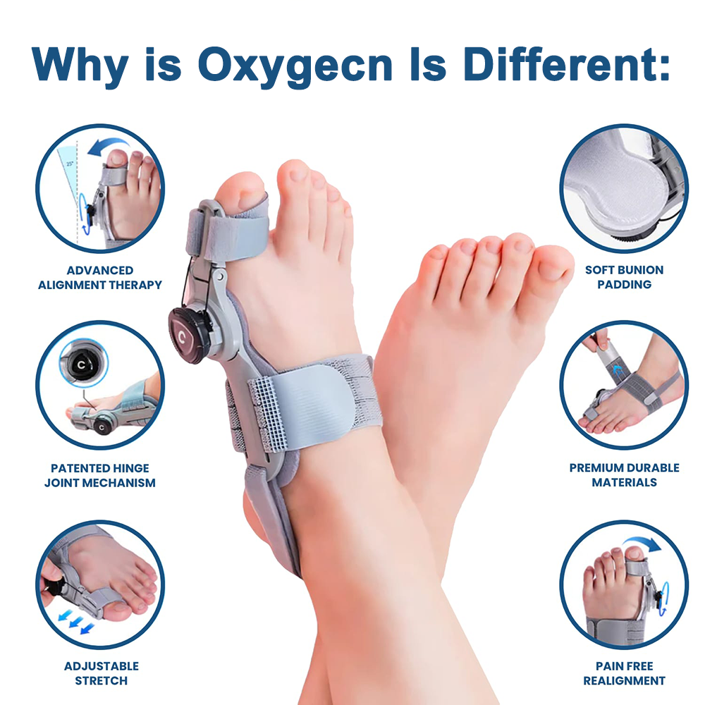🔥50% OFF🔥 🦶 Adjustable Bunion Corrector Toe Separator (Day & Night Use) ✨