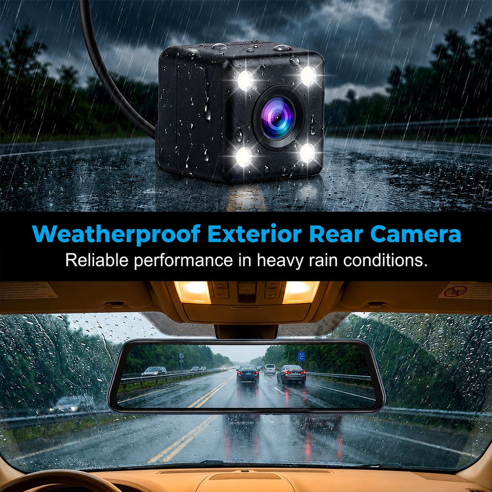 Dual Lens Rearview Mirror Dash Cam