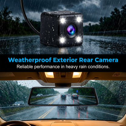 Dual Lens Rearview Mirror Dash Cam