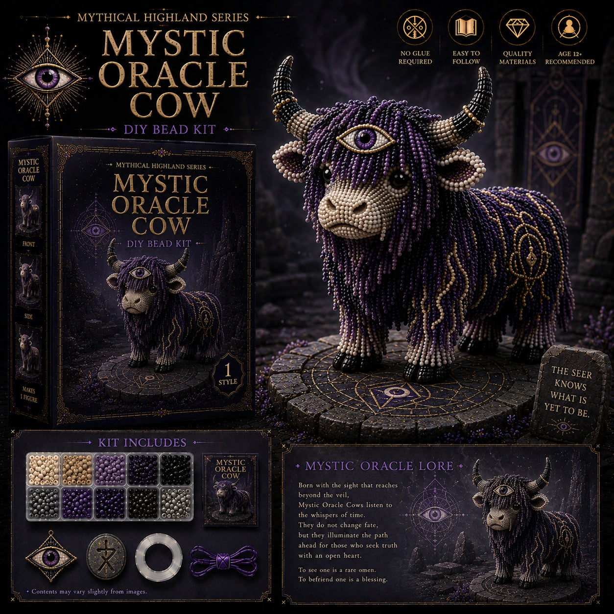 🔥Last Day BUY 3 GET 1 FREE🐮 Mythical Highland Series™ DIY Bead Kit Collection
