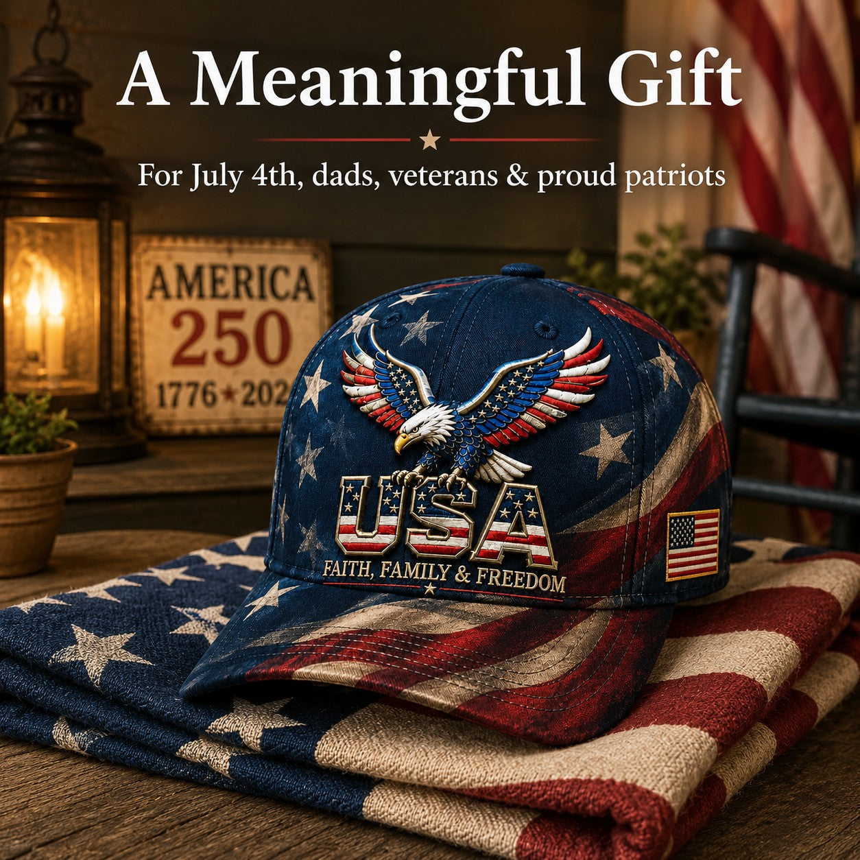 Last Day 70% OFF - USA Faith, Family & Freedom Cap