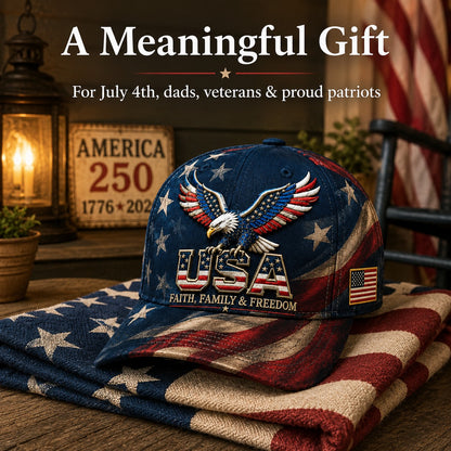 Last Day 70% OFF - USA Faith, Family & Freedom Cap