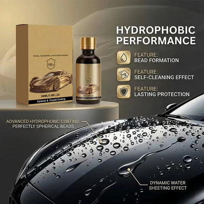 💝Ceramic Car Coating Kit - Deep Gloss, 9H+ Hardness & Extreme Hydrophobic Sh