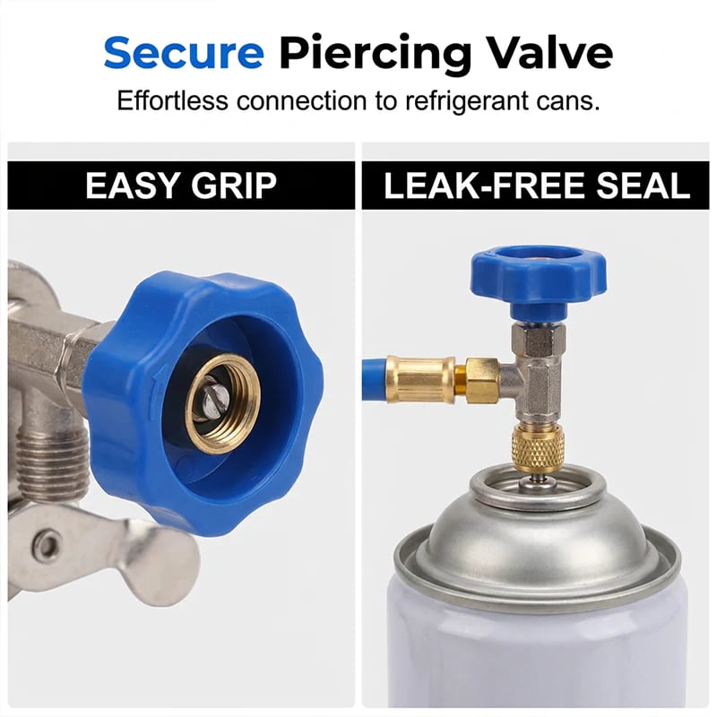 🎯 ! R134a AC Hose with Precision Gauge – Easy-to-Read Dial, Professional Grade 📊🚛 [Flash Sale]