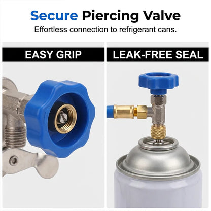 🎯 ! R134a AC Hose with Precision Gauge – Easy-to-Read Dial, Professional Grade 📊🚛 [Flash Sale]