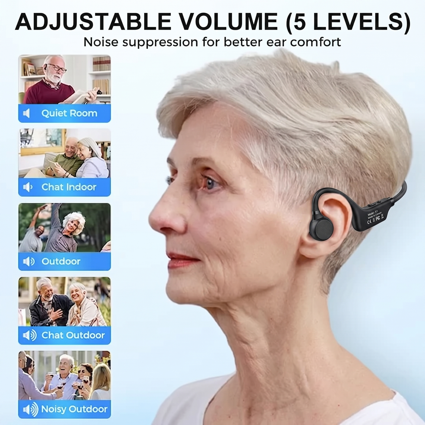 💖#1 THIS IS THE CLEAR WINNER!🔥Pryxo™ Bone Conduction Hearing Aids-Hear the sounds you should hear! ✅Made in the USA