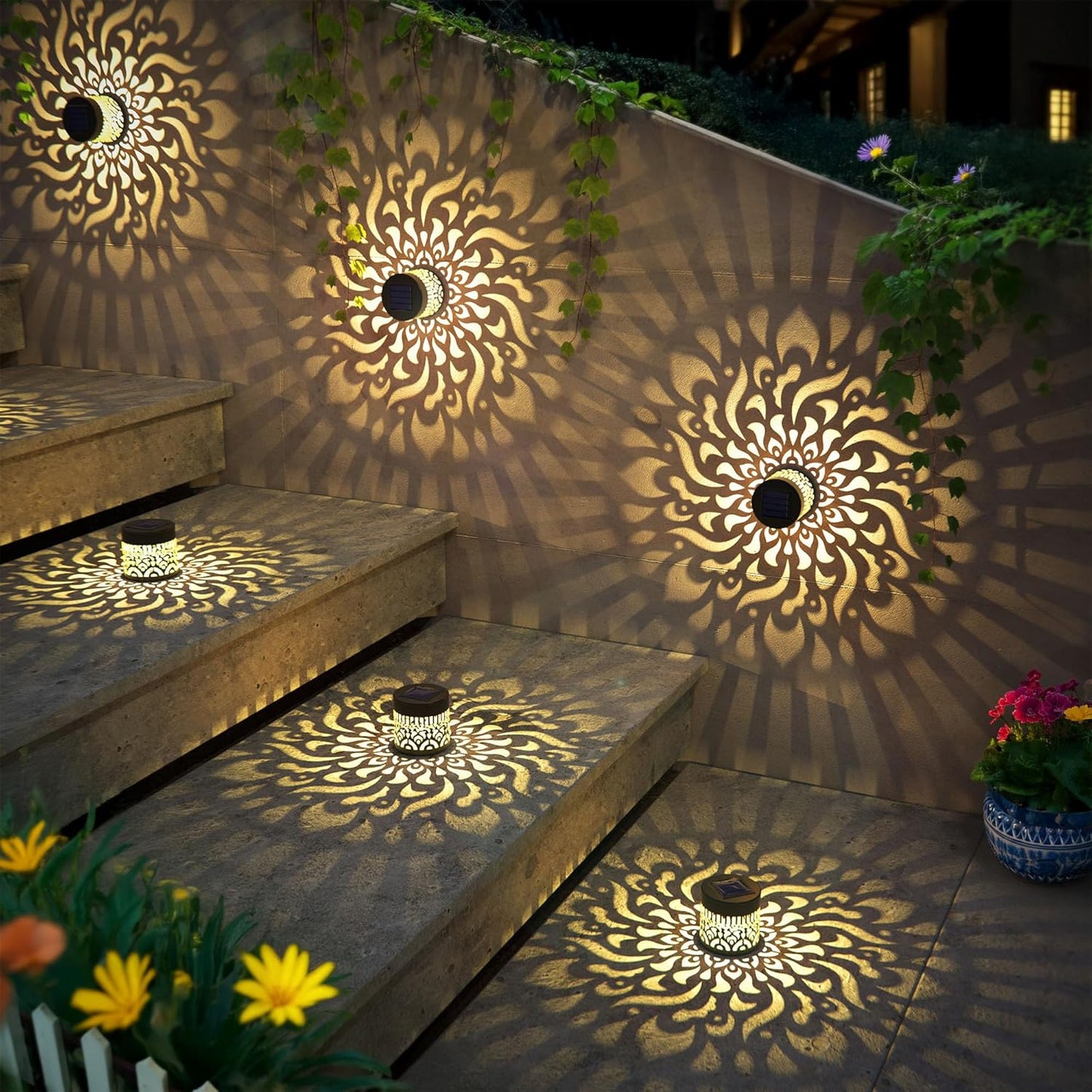 🔥Solar Mandala Projector Light Patio Ambient Decor