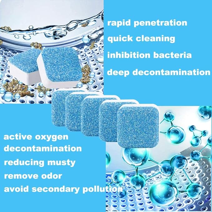 🔥LAST DAY 50% OFF🔥Washing Machine Effervescent Tablets(12pcs in a box)