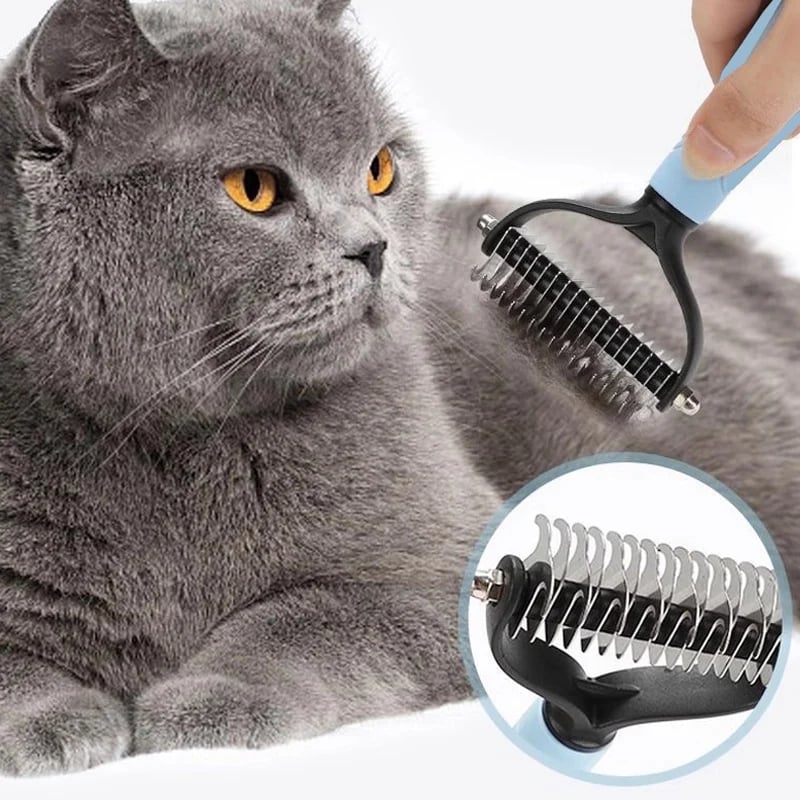 Dual-Sided Pet Grooming Comb for Dogs & Cats