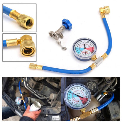 🎯 ! R134a AC Hose with Precision Gauge – Easy-to-Read Dial, Professional Grade 📊🚛 [Flash Sale]