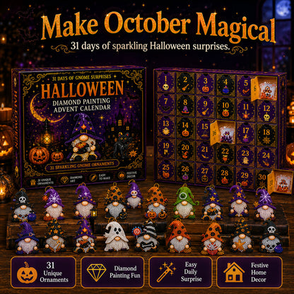 🎉✨ 31 Days of Gnome Surprises Halloween Diamond Painting Advent Calendar