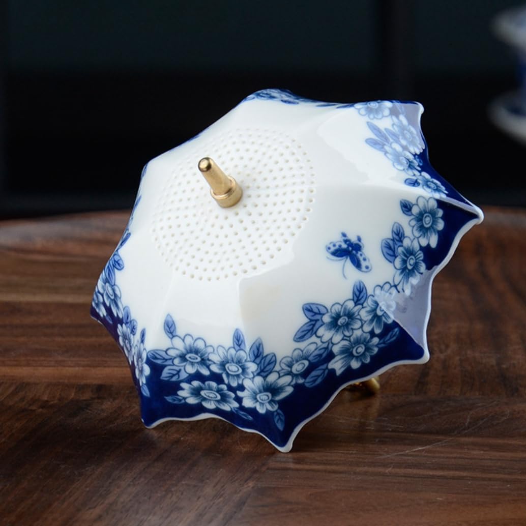 🔥50% OFF🔥 ☂️ Porcelain Umbrella Tea Infuser Set 🍵✨