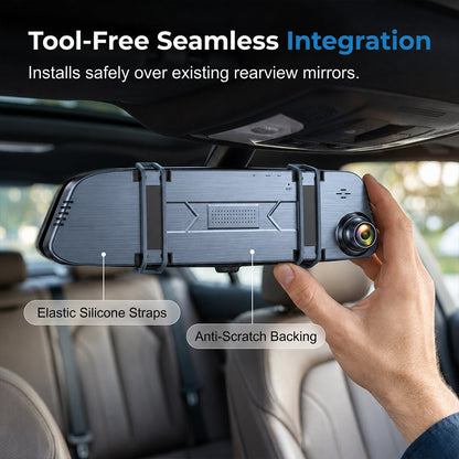 Dual Lens Rearview Mirror Dash Cam