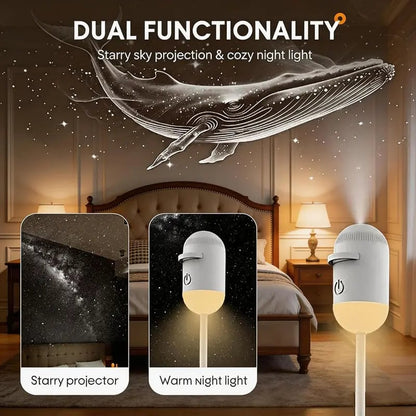 2-in-1 Galaxy Star Projector Starry Projector Light