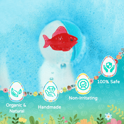 🛁 Natural Bath Bombs for Kids with Mega Bubbles & Surprise Inside 🥚✨