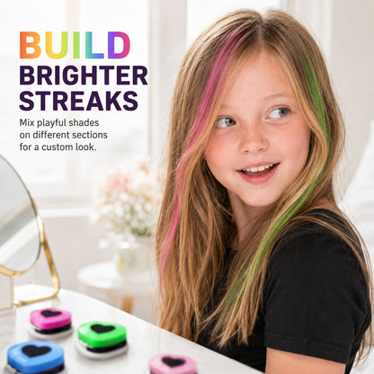 🌈 12-Color Temporary Hair Chalk Applicator Set