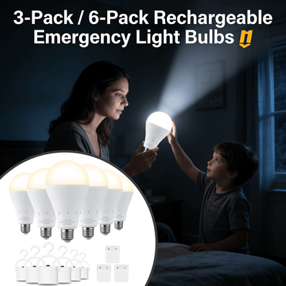 3er-Pack / 6er-Pack Wiederaufladbare Notfall-Glühbirnen 💡