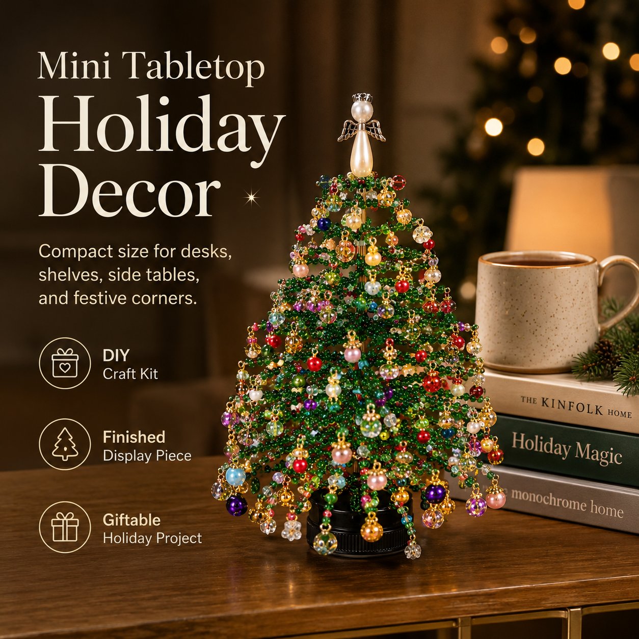 🔥Last Day 49% OFF✨ DIY Beaded Christmas Tree Kit🎅🎄