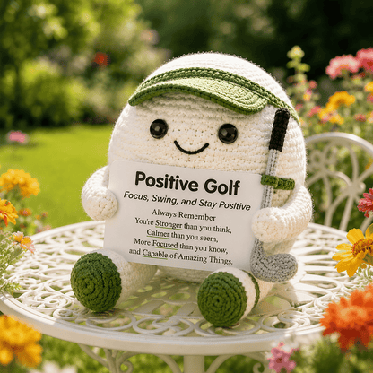🔥Last Day: BUY 3 GET 1 FREE - ⚽ Positive Soccer Buddy|Handmade Crochet Encouragement Gift 💚
