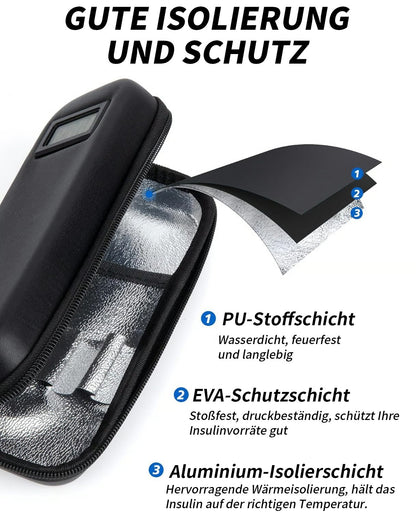 ✨ NUR HEUTE: 49 % RABATT 🔥 Insulin-Kühltasche mit Temperaturanzeige