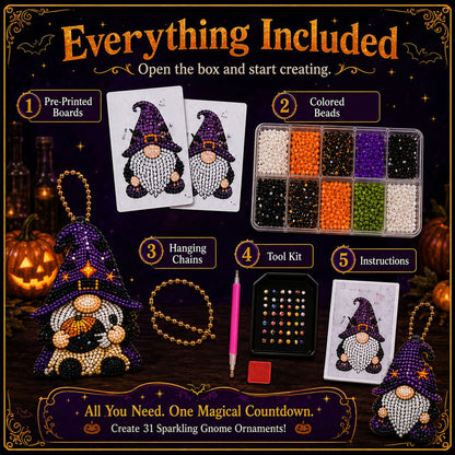 🎉✨ 31 Days of Gnome Surprises Halloween Diamond Painting Advent Calendar
