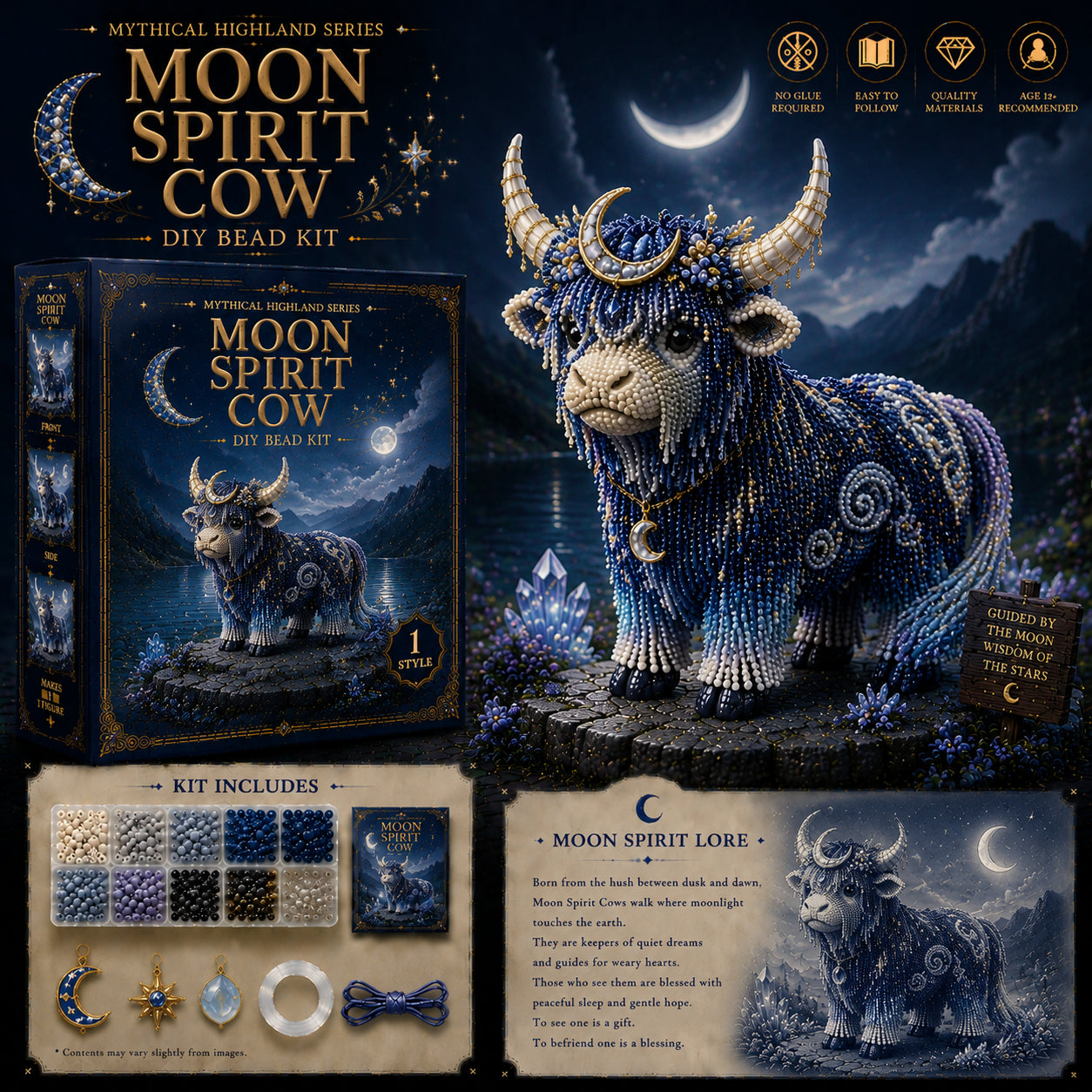 🔥Last Day BUY 3 GET 1 FREE🐮 Mythical Highland Series™ DIY Bead Kit Collection