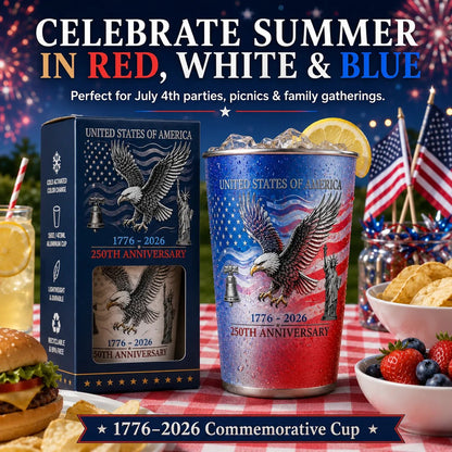 🦅 Pour Ice-Cold Beer | USA 250th Anniversary Color Changing Cup 🎉