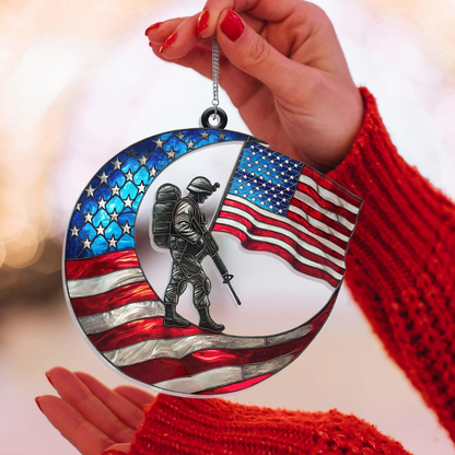 🇺🇸 American Military Suncatcher – A Light of Tribute for Vietnam Veterans
