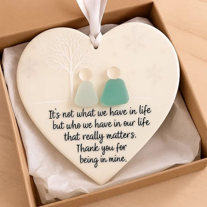 ❤️Heart-Shaped Sea Glass Friendship Decor🌊✨ Shaped by Nature & Crafted by Hand💝