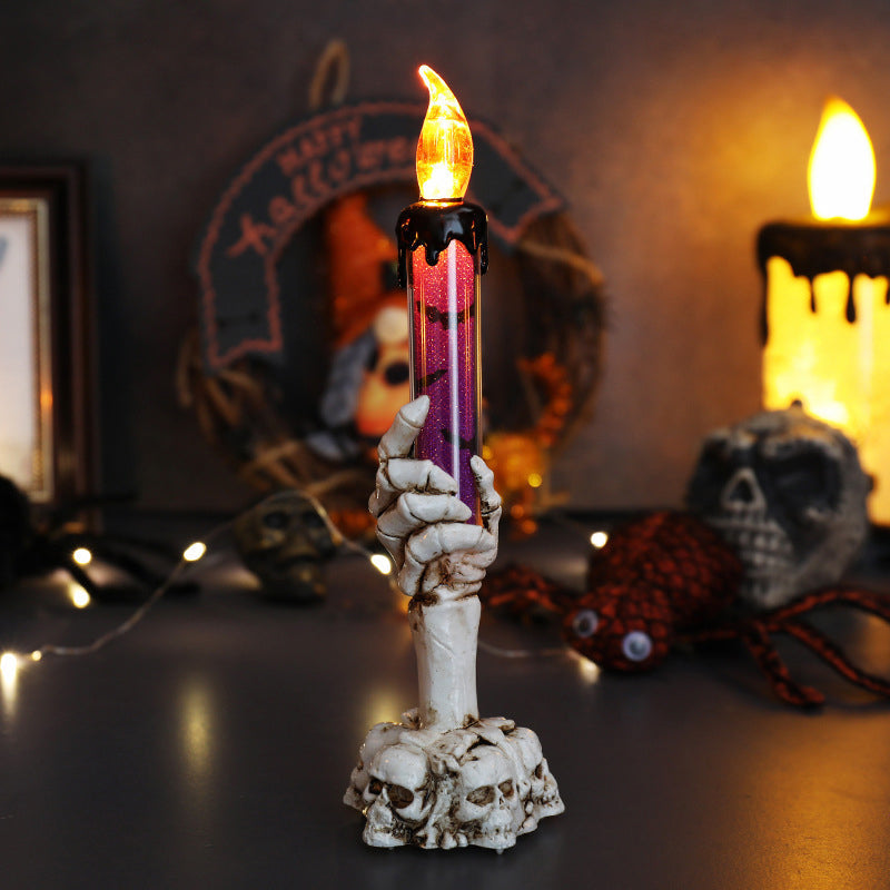 Gothic Ghost Hand LED Candle, Elegant Dark Academia Table Home Ornament