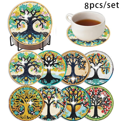✍️🎨Art Diamond Painting Coasters Kits for Adults