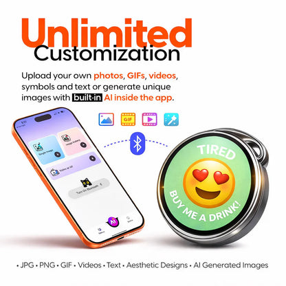 😊 LED Mood Display Badge-Wear Your Mood Without Saying A Word
