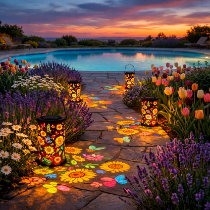Colorful Sunflower Glow Solar Garden Lantern🌻10,000 Sold This Week🏆