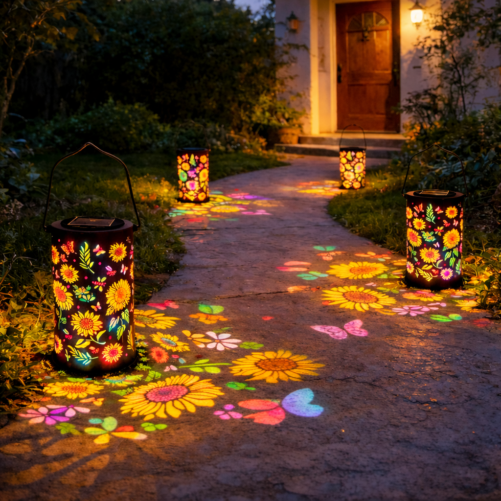 Colorful Sunflower Glow Solar Garden Lantern🌻10,000 Sold This Week🏆