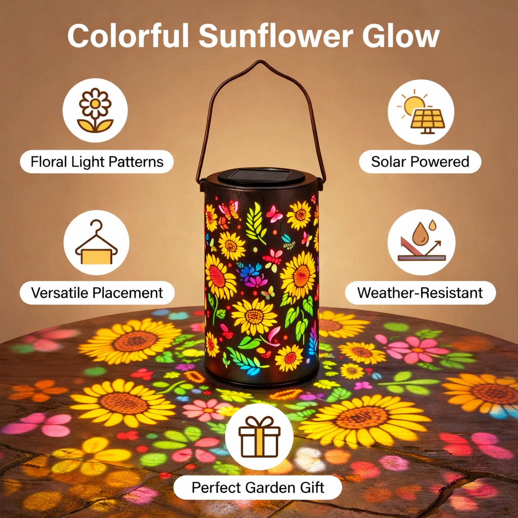 Colorful Sunflower Glow Solar Garden Lantern🌻10,000 Sold This Week🏆